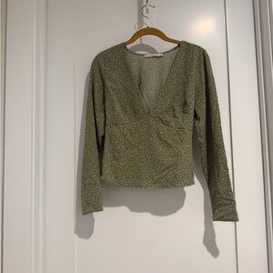 Abercrombie & Fitch Olive Patterned Blouse